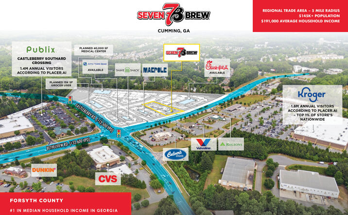 Pictures of Retail property located at Bethelview Road and Castleberry Road, Cumming, GA 30040 for sales - image #1
