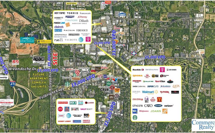 Pictures of Retail, Office, Land property located at Corner of N Gregg Ave and W Van Asche Dr, Fayetteville, AR 72703 for sales - image #1