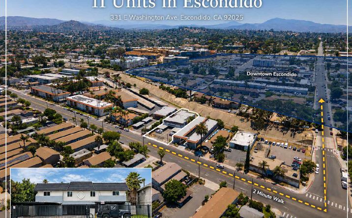 Pictures of Multifamily property located at 331 E Washington Ave, Escondido, CA 92025 for sales - image #1