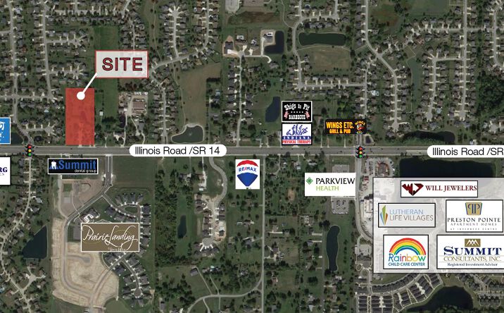 Pictures of Land, Retail, Office, Multifamily, Senior Living property located at 9030 Illinois Road, Fort Wayne, IN 46804, 9122 Illinois Road, Fort Wayne, IN 46804 for sales - image #1