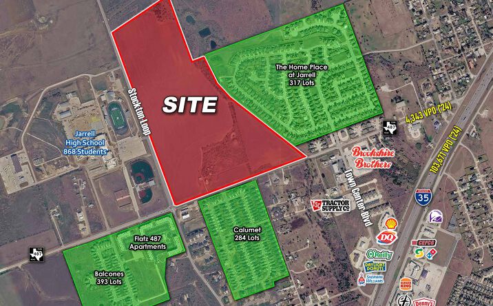Pictures of Land property located at NEC of Stockton Loop & FM-487, Jarrell, TX 76537 for sales - image #1