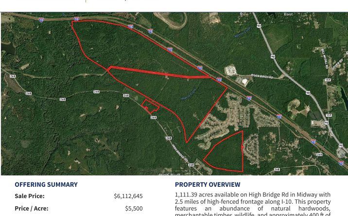 Pictures of Land property located at High Bridge Rd, Midway, FL 32343 for sales - image #1