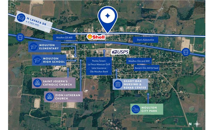 Pictures of Retail property located at 201 West Moore Avenue, Moulton, TX 77975 for sales - image #1