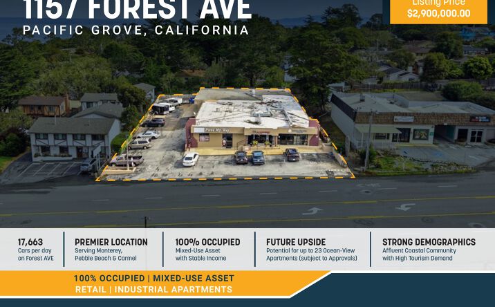 Pictures of Mixed Use, Retail, Industrial, Multifamily property located at 1157 Forest Ave, Pacific Grove, CA 10310 for sales - image #1