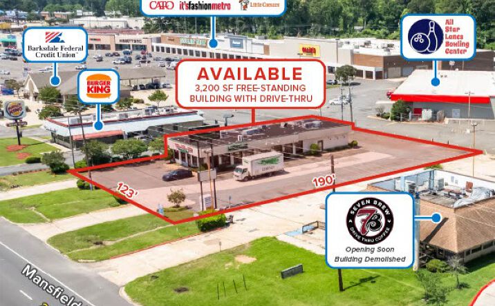 Pictures of Retail, Office, Land property located at 9126 Mansfield Road, Shreveport, LA 71118 for sales - image #1