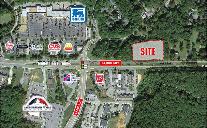 Pictures of Retail, Land property located at 12910 Midlothian Turnpike, Midlothian, VA 23113 for sales - image #1
