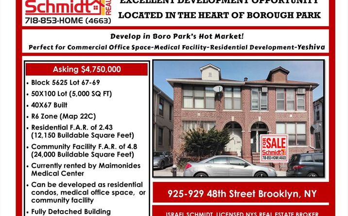 Pictures of Multifamily, Office property located at 925-929 48th Street, Brooklyn, NY 11219 for sales - image #1