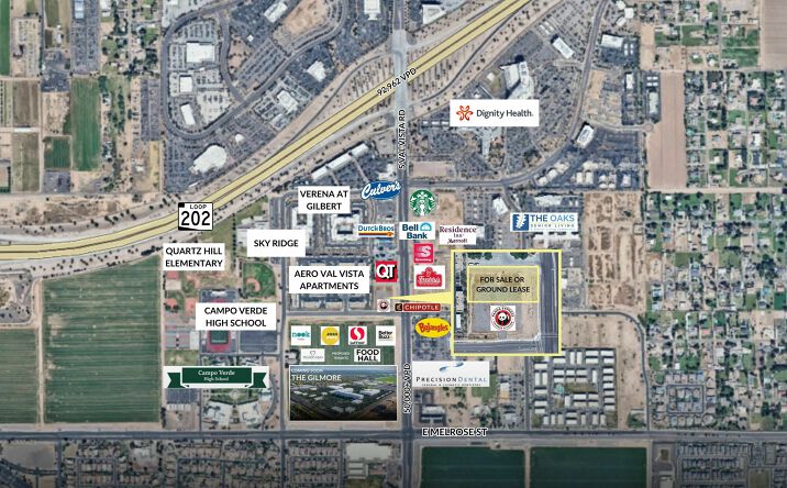 Pictures of Land property located at NWC of Melrose St and Val Vista Dr, Gilbert, AZ 85201 for sales - image #1