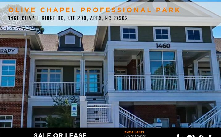 Pictures of Office property located at 1460 Chapel Ridge Rd, Ste 200, Apex, NC 27502 for sales - image #1