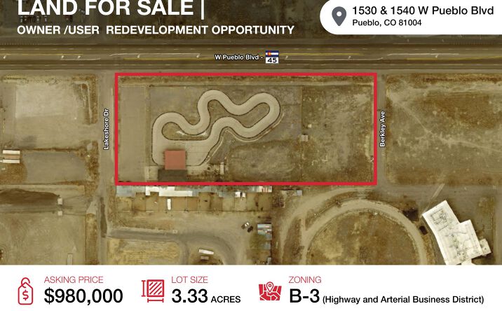 Pictures of Land property located at 1530 W Pueblo Blvd, Pueblo, CO 81004, 1540 W Pueblo Blvd, Pueblo, CO 81004 for sales - image #1