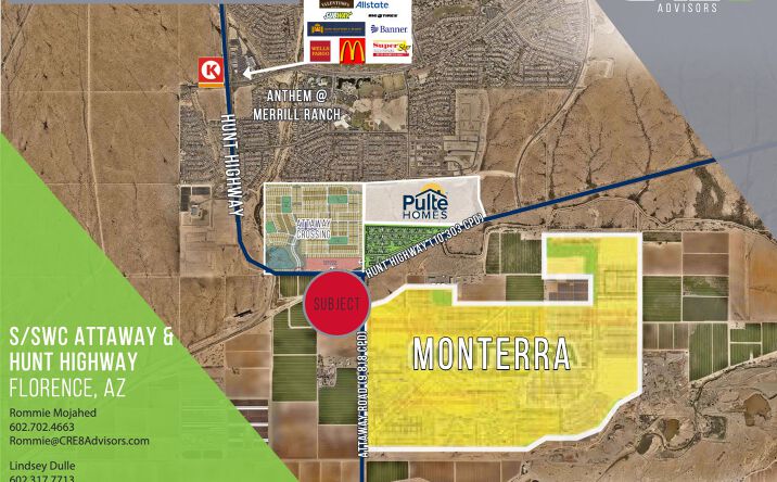 Pictures of Land property located at S/SEC Hunt Highway & Attaway Road, Florence, AZ 85132-7167 for sales - image #1