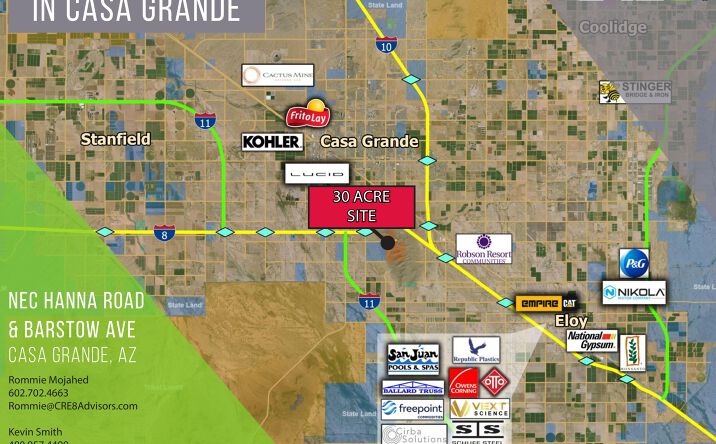 Pictures of Land property located at NEC Hanna Road & Barstow Ave, Casa Grande, AZ 85193 for sales - image #1
