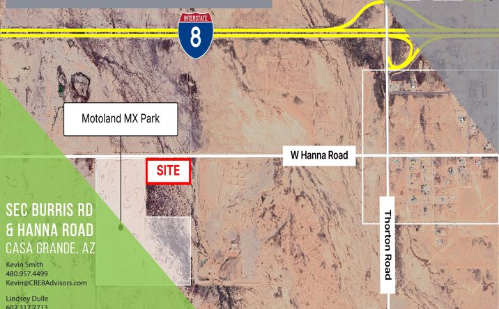 Pictures of Land property located at SEC of Burris Road and Hanna Road, Casa Grande, AZ 85193 for sales - image #1