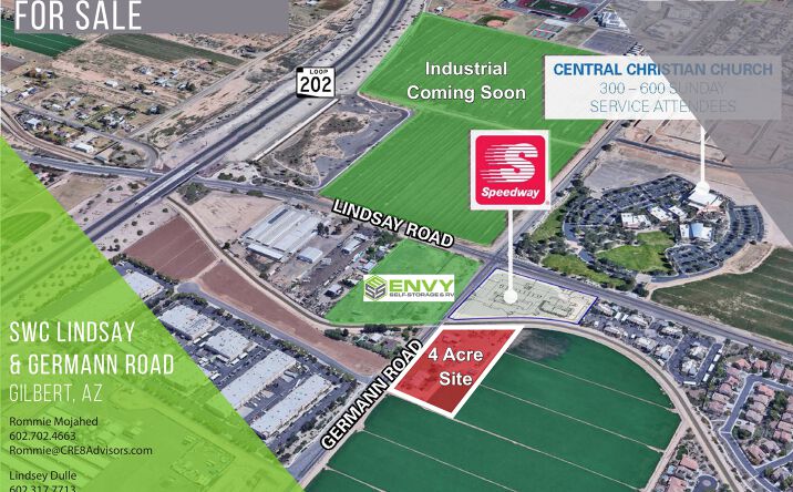 Pictures of Land property located at SWC Lindsay Road & Germann Road, Gilbert, AZ 85297 for sales - image #1