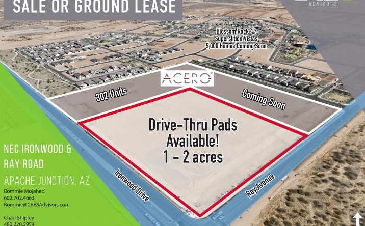 Pictures of Land, Retail property located at NEC Ironwood Drive & Ray Avenue, Apache Junction, AZ 85120 for sales - image #1