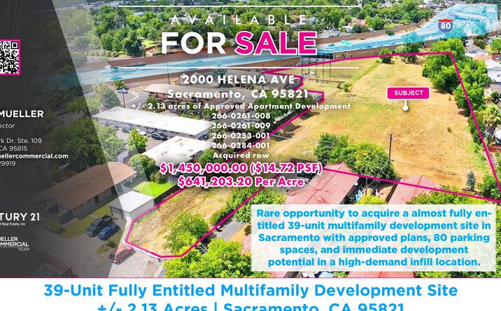 Pictures of Multifamily, Land property located at 2000 Helena Ave, Sacramento, CA 95821 for sales - image #1