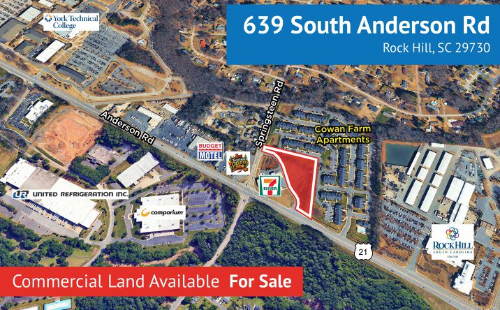 Pictures of Land property located at 639 South Anderson Rd, Rock Hill, SC 29730 for sales - image #1