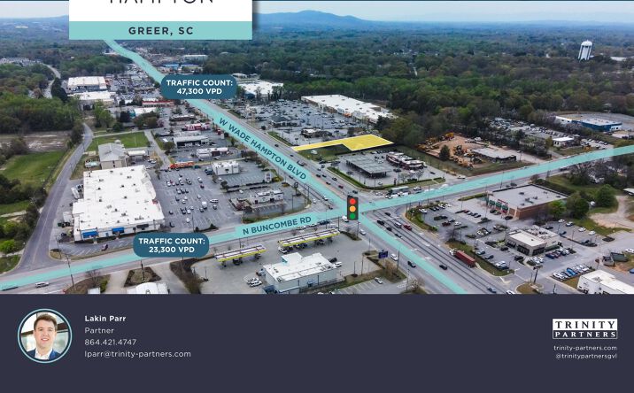 Pictures of Land, Office, Retail property located at 1308 West Wade Hampton Boulevard, Greer, SC 29650 for sales - image #1