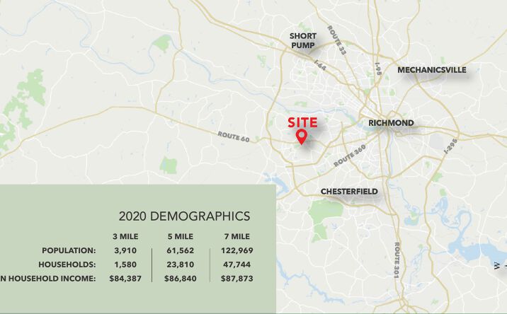 Pictures of Land property located at 12001 & 12009 Midlothian Turnpike, Midlothian, VA 23113 for sales - image #1