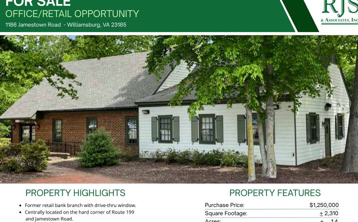 Pictures of Retail, Office property located at 1186 Jamestown Road, Williamsburg, VA 23185 for sales - image #1