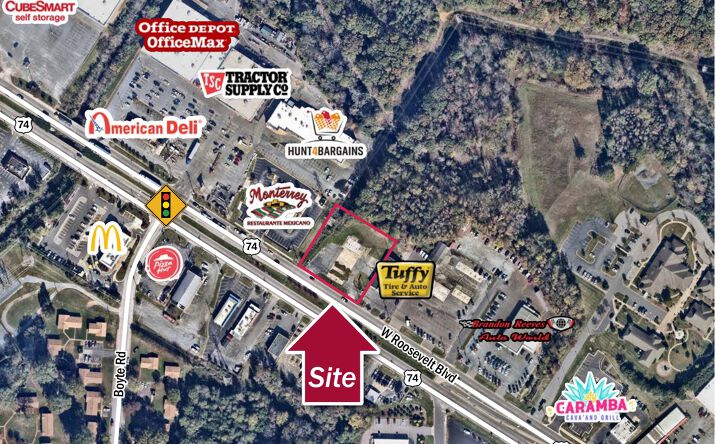 Pictures of Retail, Land property located at 1004 W Roosevelt Blvd, Monroe, NC 28110 for sales - image #1