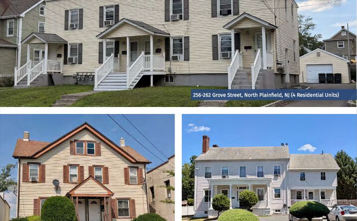 Pictures of Multifamily property located at 256 Grove Street, North Plainfield, NJ 07060, 374 Somerset Street, North Plainfield, NJ 07060, 52 Marlborough Avenue, Middlesex, NJ 08846 for sales - image #1