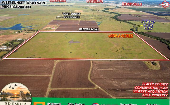 Pictures of Land property located at SWC Brewer Road & West Sunset Boulevard, Pleasant Grove, CA 95668 for sales - image #1