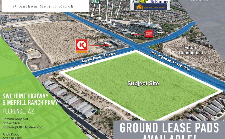 Pictures of Retail property located at SWC Hunt Highway & Merrill Ranch Parkway, Florence, AZ 85132 for sales - image #1