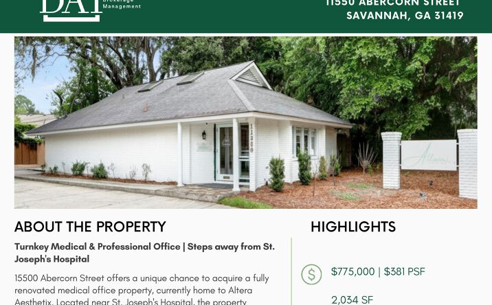 Pictures of Office, Special Purpose property located at 11550 Abercorn Street, Savannah, GA 31419 for sales - image #1
