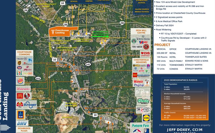 Pictures of Retail, Multifamily, Office, Mixed Use, Land property located at Courthouse Rd & Iron Bridge Rd, Chesterfield, VA 23832 for sales - image #1
