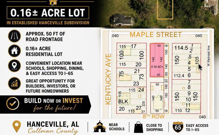 Pictures of Land property located at Maple Street, Hanceville, AL 35077 for sales - image #1