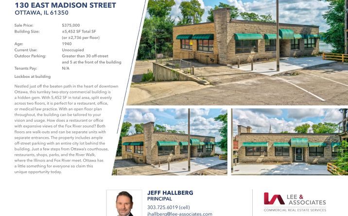 Pictures of Office, Retail property located at 130 East Madison Street, Ottawa, IL 61350 for sales - image #1