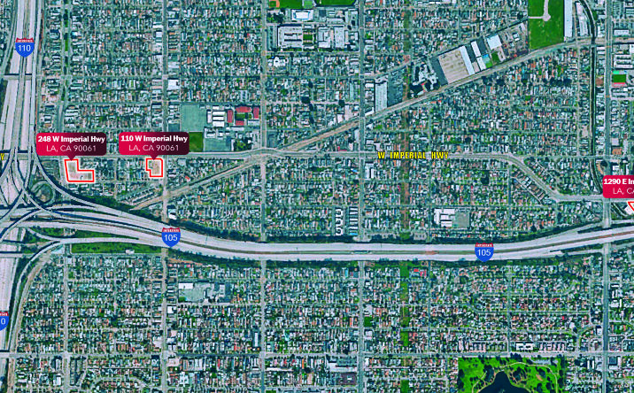 Pictures of Land property located at 116 West Imperial Highway, Los Angeles, CA 90061, 110 West Imperial Highway, Los Angeles, CA 90061, 1290 East Imperial Highway, Los Angeles, CA 90059 for sales - image #1