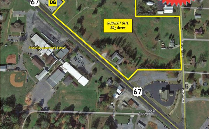 Pictures of Land property located at Highway 67 at Robinson Street, Priceville, AL 35603 for sales - image #1