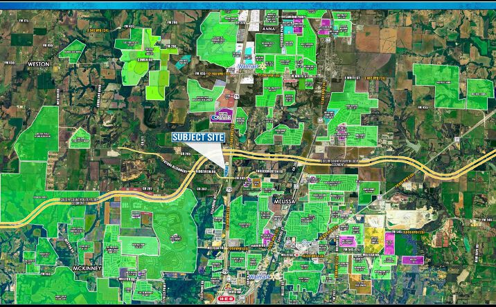 Pictures of Land property located at NWQ US-75 & Throckmorton Dr, Melissa, TX 75409 for sales - image #1