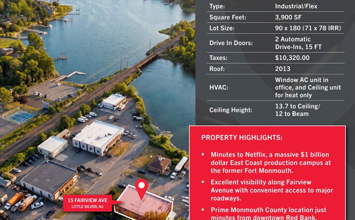Pictures of Industrial property located at 15 Fairview Avenue, Little Silver, NJ 07739 for sales - image #1