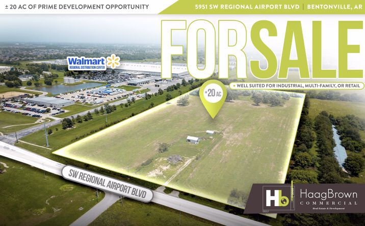 Pictures of Land property located at 5951 SW REGIONAL AIRPORT BLVD, BENTONVILLE, AR 72713-9452 for sales - image #1