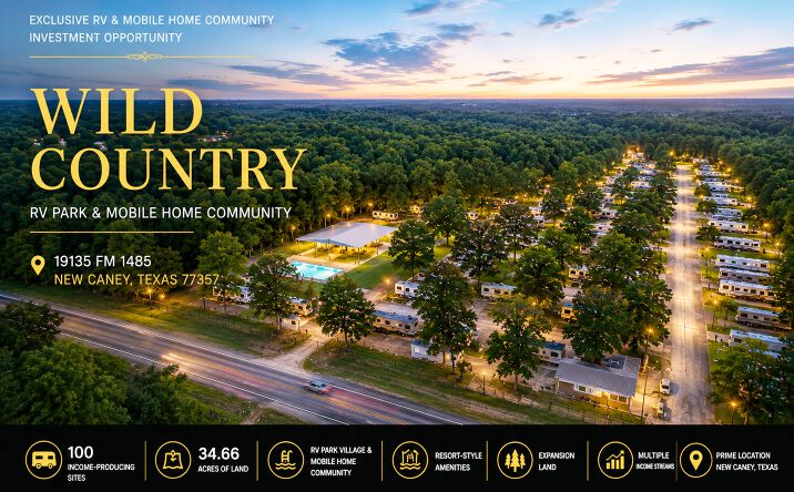 Pictures of Multifamily, Mobile Home Park property located at 19135 Farm to Market 1485, New Caney, TX 77357 for sales - image #1