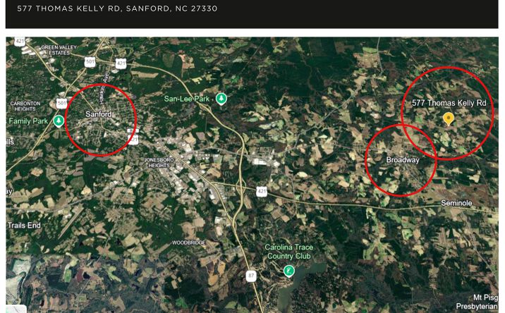 Pictures of Land property located at 577 Thomas Kelly Rd, Sanford, NC 27330 for sales - image #1