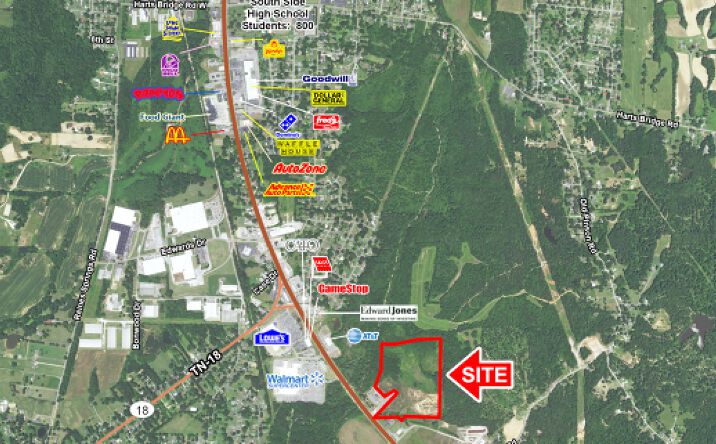 Pictures of Land property located at Highway 45 S & Meridian Springs Dr, Jackson, TN 38301 for sales - image #1