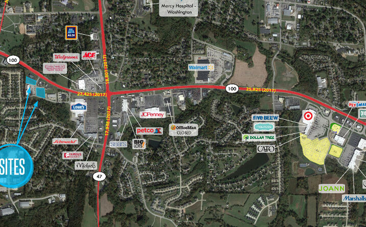 Pictures of Retail property located at Hwy 100 & Lewis & Clark Dr, Washington, MO 63090 for sales - image #1
