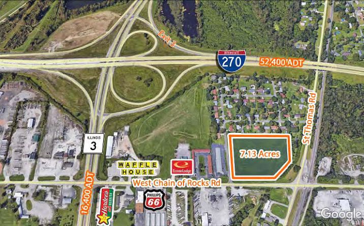 Pictures of Land property located at St. Thomas Rd & West Chain of Rocks Rd, Granite City, IL 62040 for sales - image #1