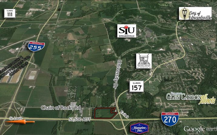 Pictures of Land property located at Chain of Rocks Rd, Edwardsville, IL 62025 for sales - image #1