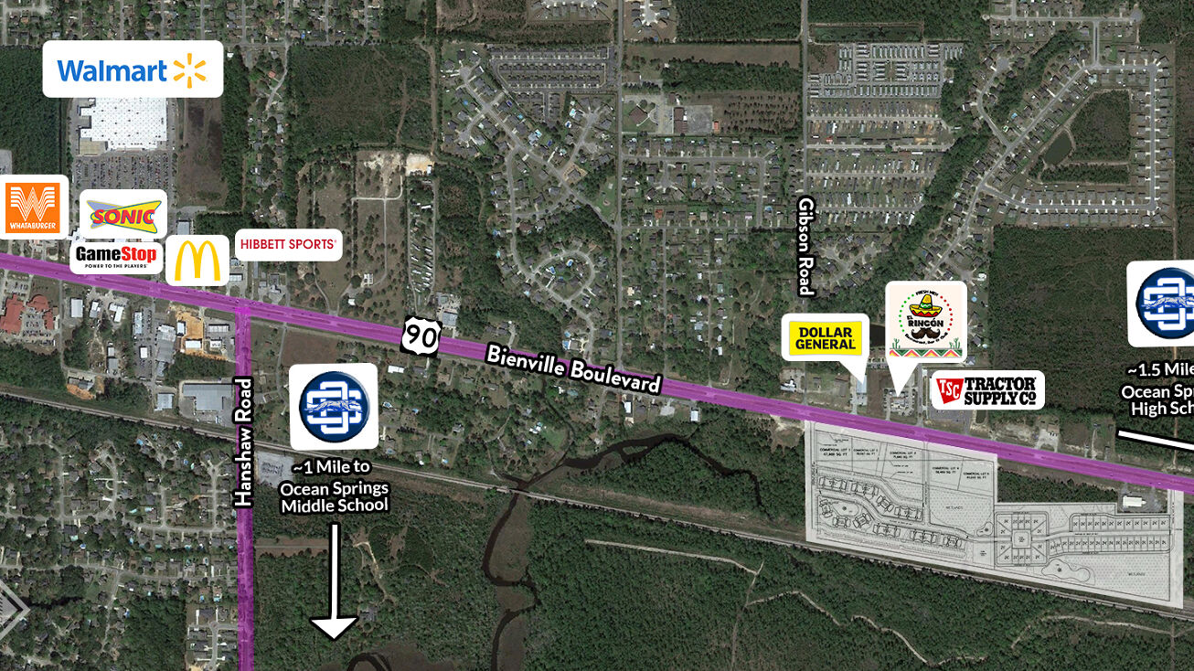 Pictures of Multifamily property located at Highway 90/ Bienville Blvd, Ocean Springs, MS 39564 for sales - image #1