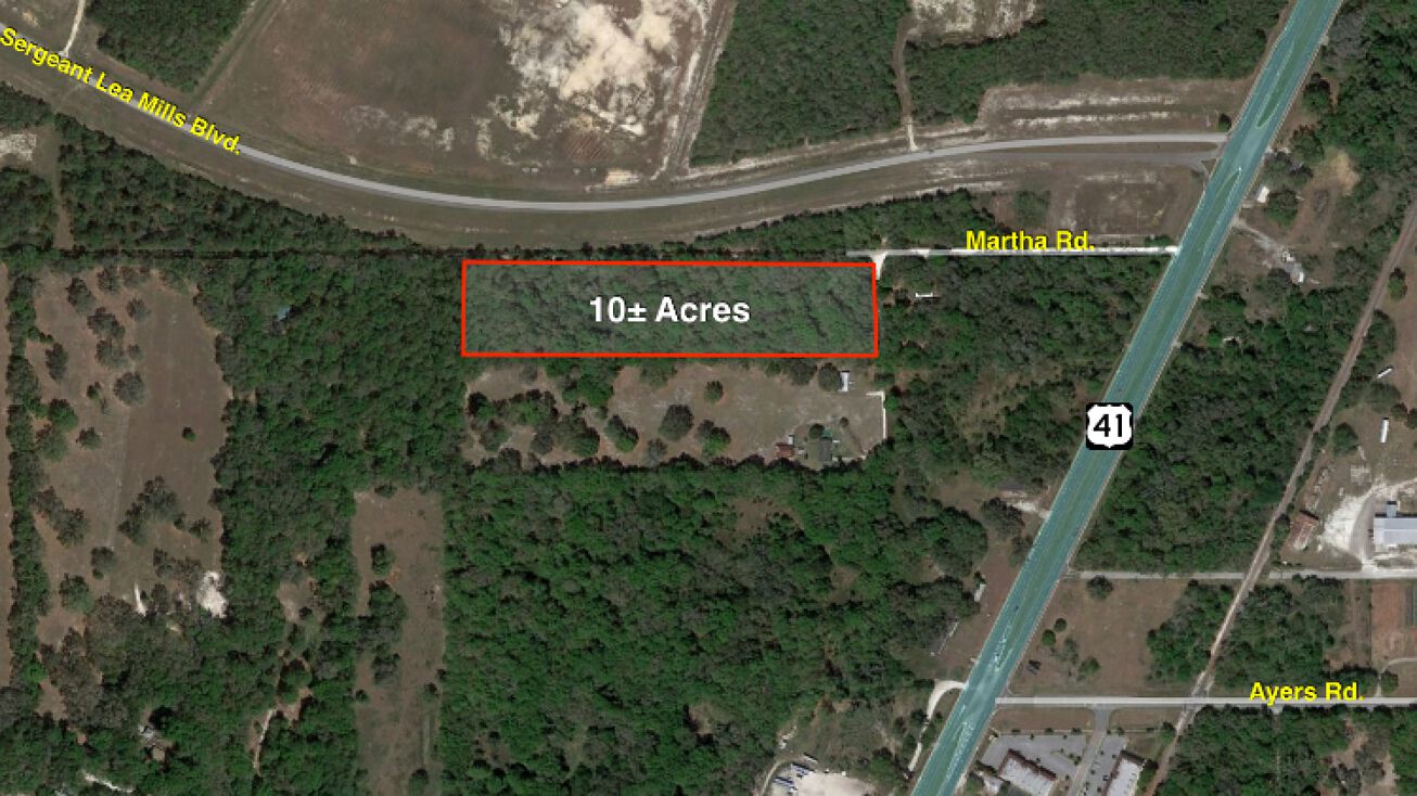 Martha Road, Brooksville, FL 34604 Land for Sale 10 Acres Near