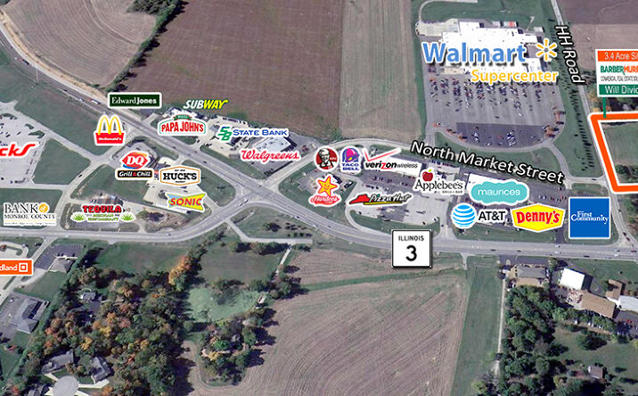 Pictures of Land property located at HH Road and Market Street, Waterloo, IL 62298 for sales - image #1
