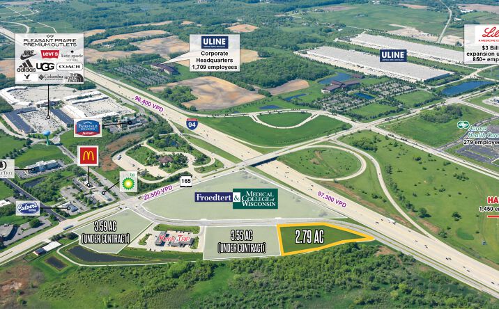 Pictures of Land property located at NEQ of I-94 & Hwy 165, Pleasant Prairie, WI 53158 for sales - image #1