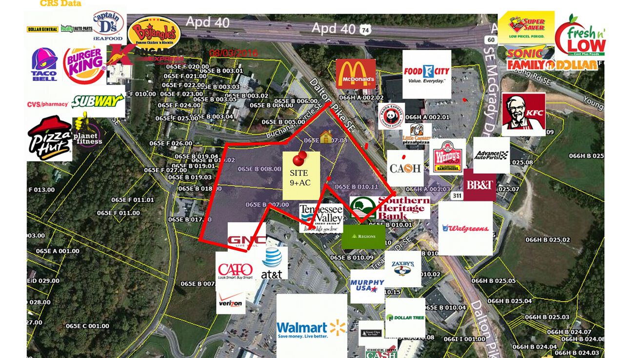 2442 Dalton Pike, Cleveland, TN 37323 Land for Sale CROWN CENTER/WALMART OUTPARCELS!