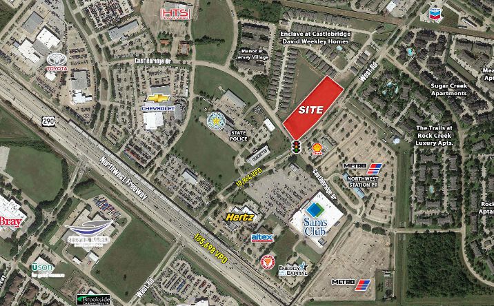Pictures of Land, Retail property located at NWC West Rd & Castlebridge Dr, Houston, TX 77065 for sales - image #1