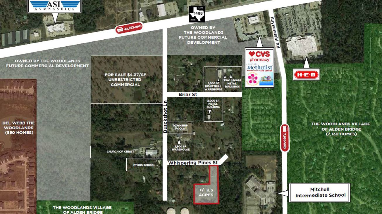 Whispering Pines St, Magnolia, TX 77354 Land for Sale 3.3 Acres